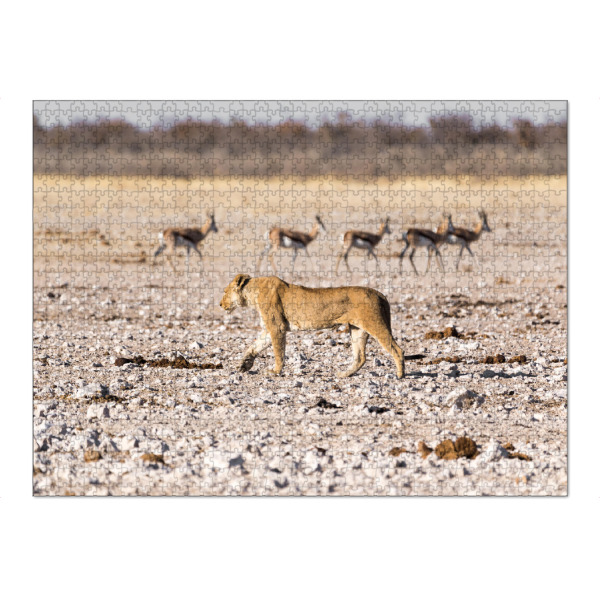 Puzzle Ravensburger "Löwin und Zebras" artboxONE - Natur,Tiere