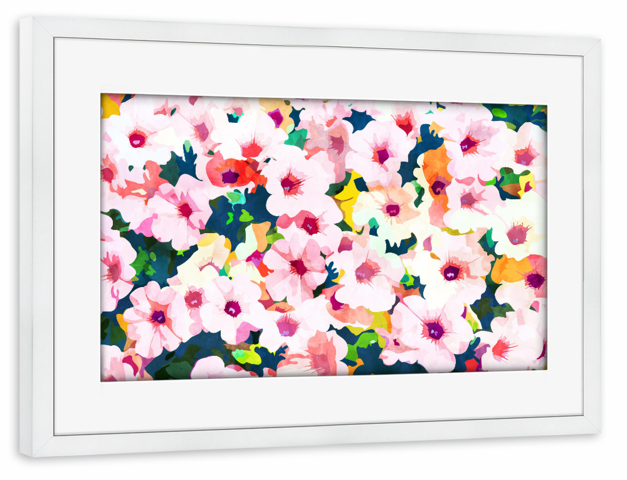 Poster mit Rahmen weiß "Summer Meadow" artboxONE - Natur,Floral