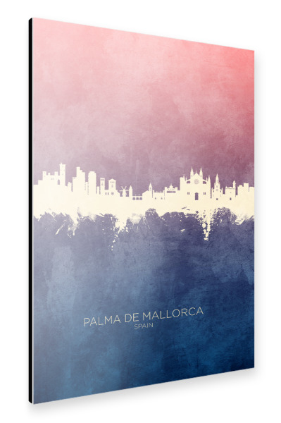 Alu-Dibond "Palma de Mallorca Skyline BlueRose" 30x20 cm artboxONE