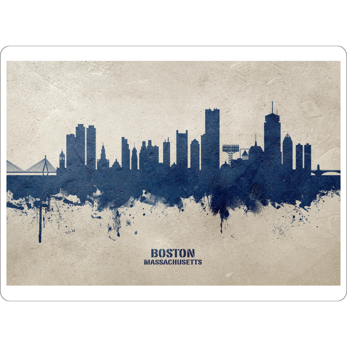Tischset "Boston Skyline PaintBlue" artboxONE - Städte,Städte / Boston