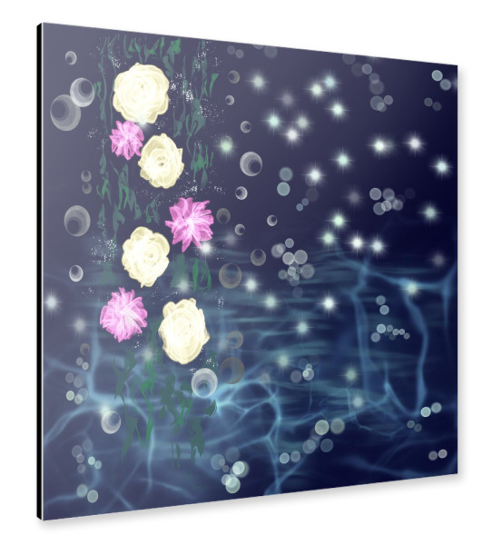 Alu-Dibond "Rosen-Sternen-Tanz" 30x30 cm artboxONE