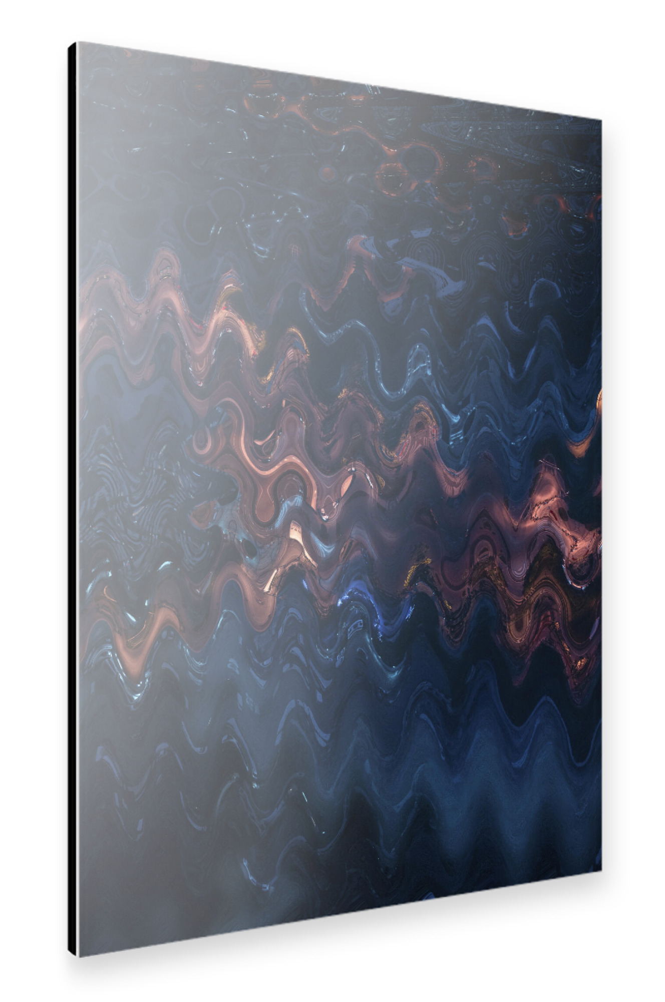 Alu-Dibond "Blue Waves" 30x20 cm artboxONE