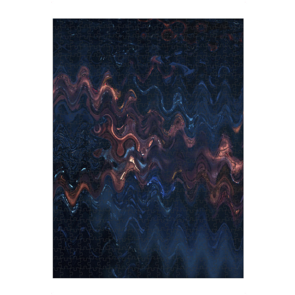 artboxONE Puzzle "Blue Waves" artboxONE - Abstrakt - Pantone 2020,Tropical,Waves,Wellen,Abstract,Abstrakt,Blue,Orange - Bild pantone 2020