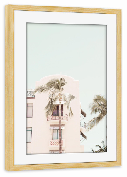 Poster mit Rahmen kiefer "Pastel Architecture" artboxONE - Reise,Architektur