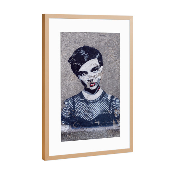 Poster mit Rahmen Kupfer "Girl from Berlin" artboxONE - Städte / Berlin,Reise,Abstrakt,Fashion,Fiktion