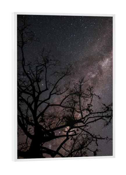 Poster mit weißem Rahmen "NIGHT SKY" artboxONE - Natur