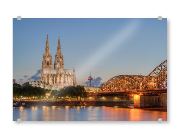 Acrylglasbild "Zur blauen Stunde in Köln" artboxONE - Städte,Städte / Köln,Reise,Architektur