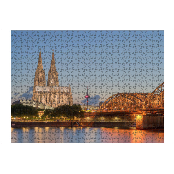 artboxONE Puzzle "Zur blauen Stunde in Köln" artboxONE - Städte,Städte / Köln,Reise,Architektur