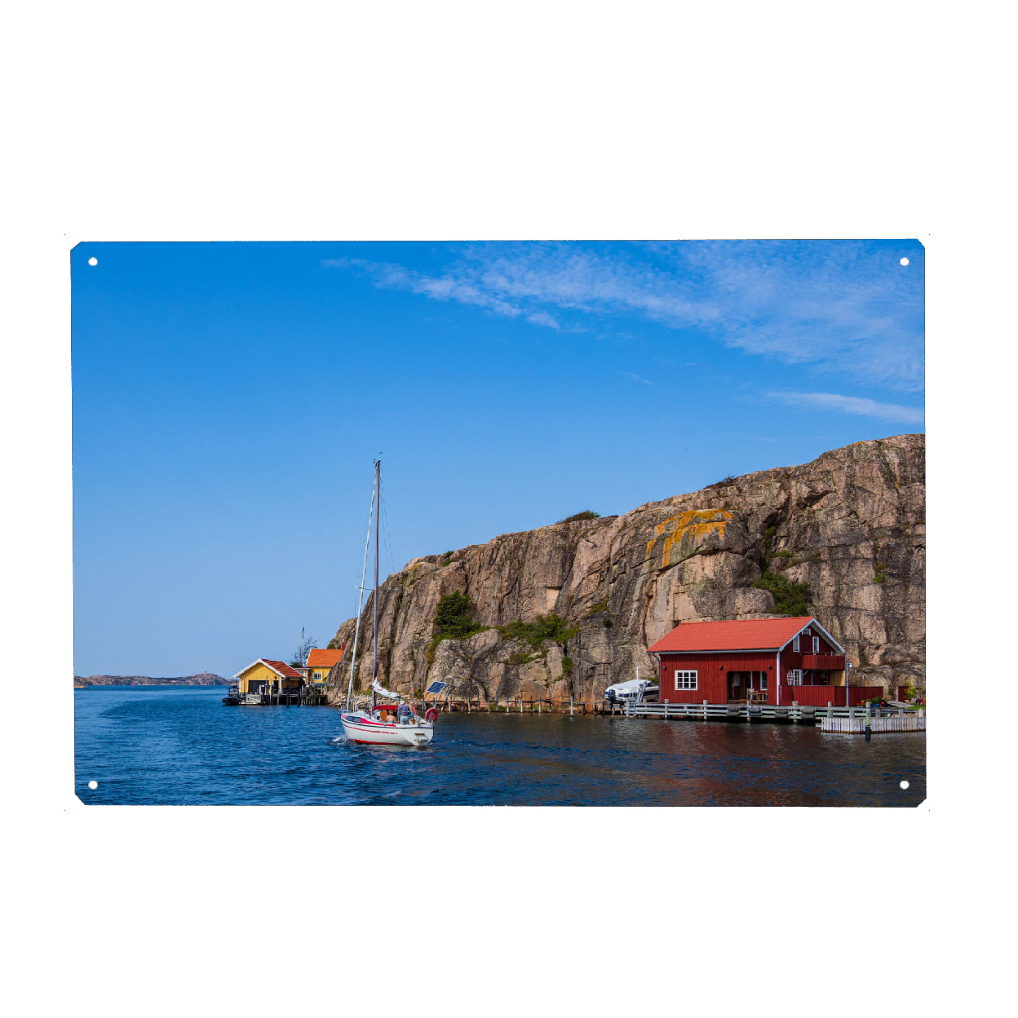 Holzbild "Hamburgsund in Schweden" artboxONE - Natur,Reise,Reise / Strand und Meer