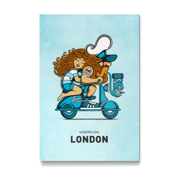 Galerie-Print "London Scooter Love" 30x20 cm artboxONE