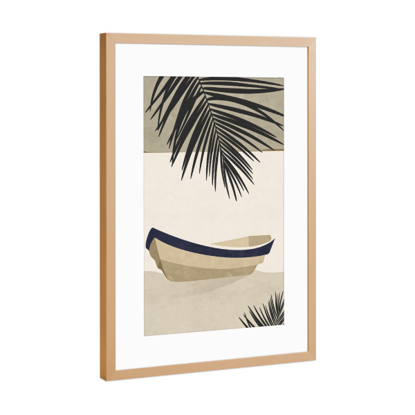 Poster mit Rahmen Kupfer "Tropisches Boot" artboxONE - Natur,Reise / Strand und Meer