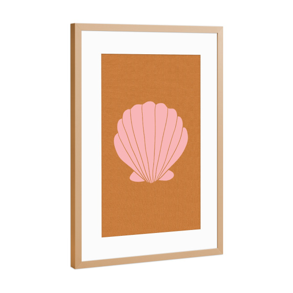Poster mit Rahmen Kupfer "Boho Clam Shell" artboxONE - Natur,Reise / Strand und Meer