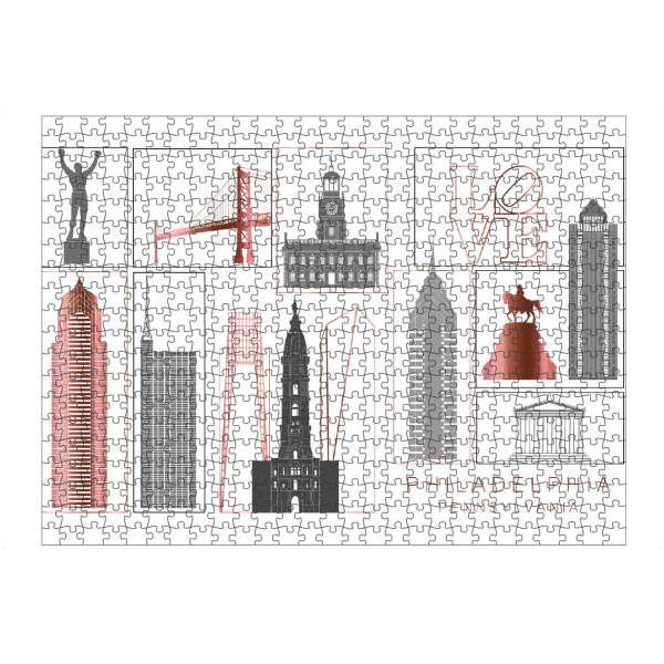 artboxONE Puzzle "Philadelphia skyline rosegold" artboxONE - Städte,Reise,Architektur