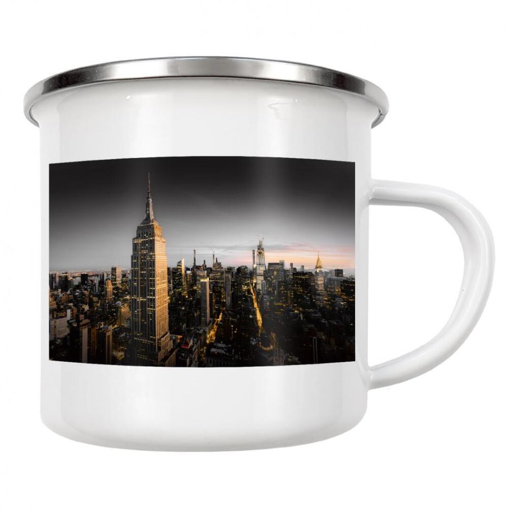 Emaille Tasse "Gute Nacht, NY" artboxONE - Städte / New York,Reise,Architektur - New york,New york,New york city,Skyline,Gebäude