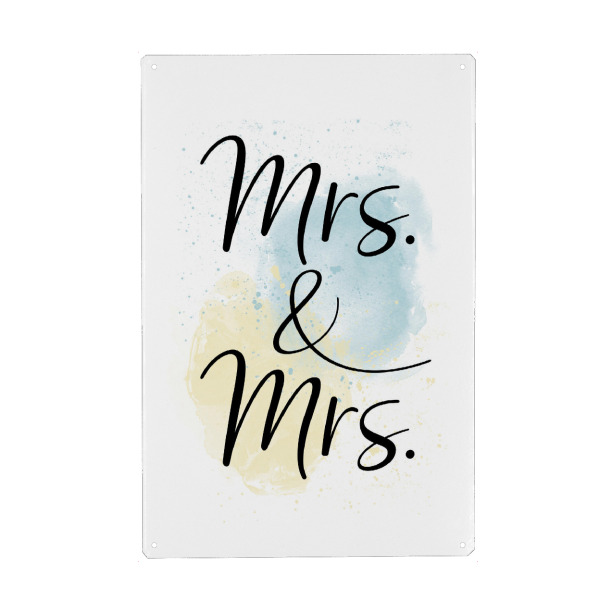 Holzbild "Mrs. & Mrs Typography" artboxONE - Typografie,Liebe
