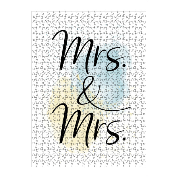 artboxONE Puzzle "Mrs. & Mrs Typography" artboxONE - Typografie,Liebe