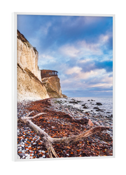 Poster mit weißem Rahmen "Kreidefelsen auf der Insel Moen" artboxONE - Natur,Reise,Reise / Strand und Meer