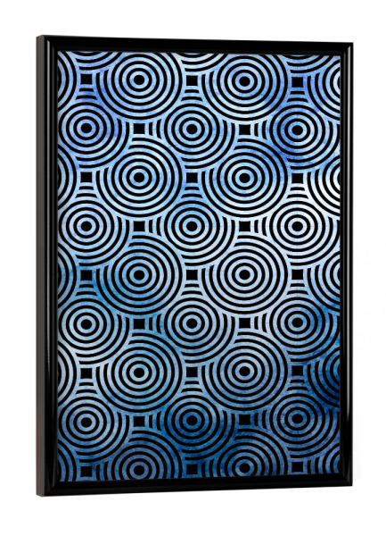 Poster mit schwarzem Rahmen "Geometrisches Muster aus Kreisen" artboxONE - Abstrakt,Geometrie