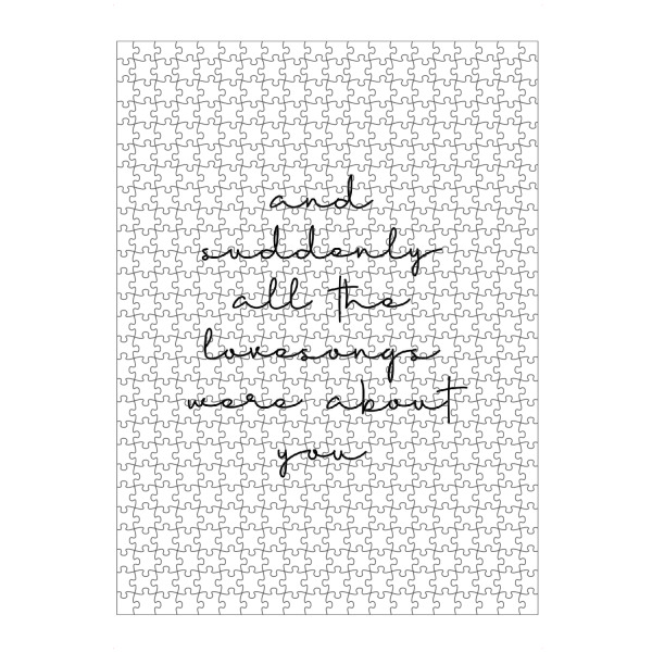 Puzzle Ravensburger "All the lovesongs" artboxONE - Typografie,Liebe