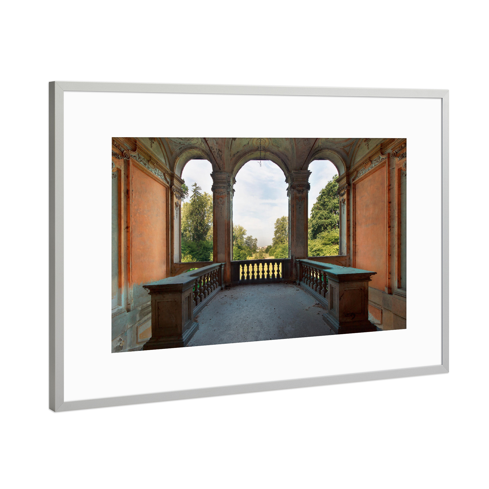 Poster mit Rahmen Silber "Gardenview" artboxONE - Städte,Architektur