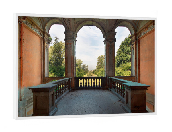 Poster mit weißem Rahmen "Gardenview" artboxONE - Städte,Architektur