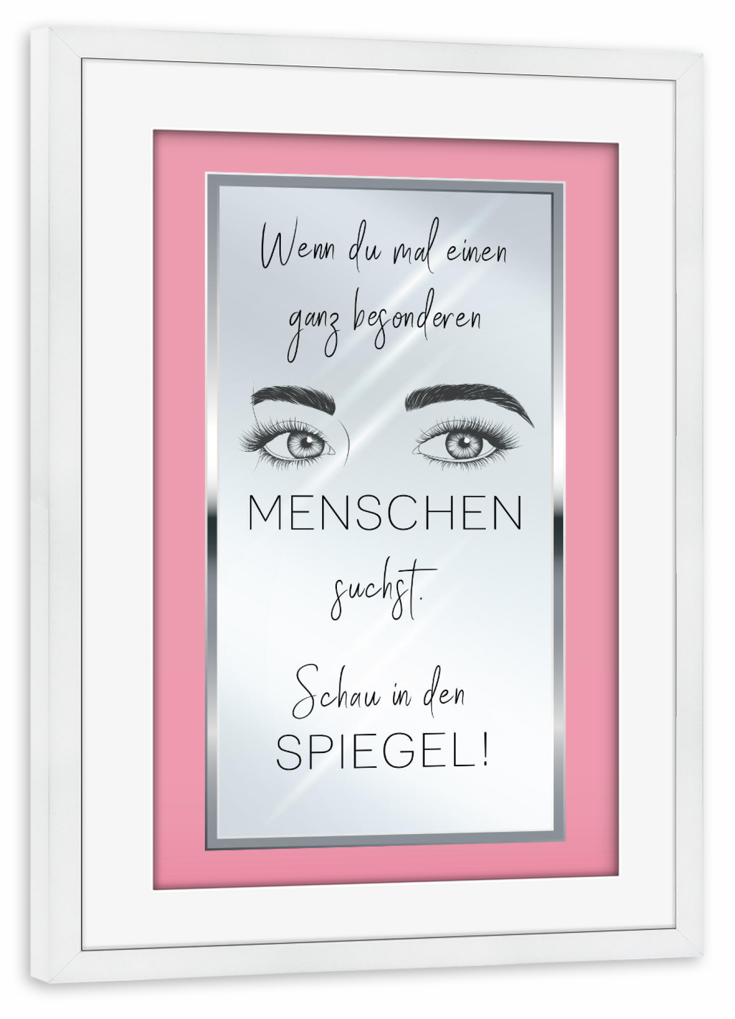 Poster mit Rahmen weiß "Besonderer Mensch" artboxONE - Typografie,Menschen