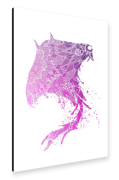 Alu-Dibond "Purple Mandala Manta Ray" 30x20 cm artboxONE