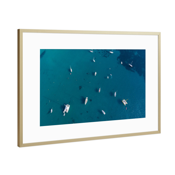 Poster mit Rahmen Gold "Sea port" artboxONE - Natur,Reise,Reise / Strand und Meer