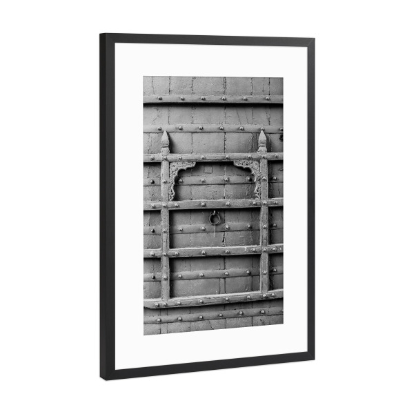 Poster mit Rahmen Schwarz (Metallic) "Gateway Door" artboxONE - Reise,Architektur