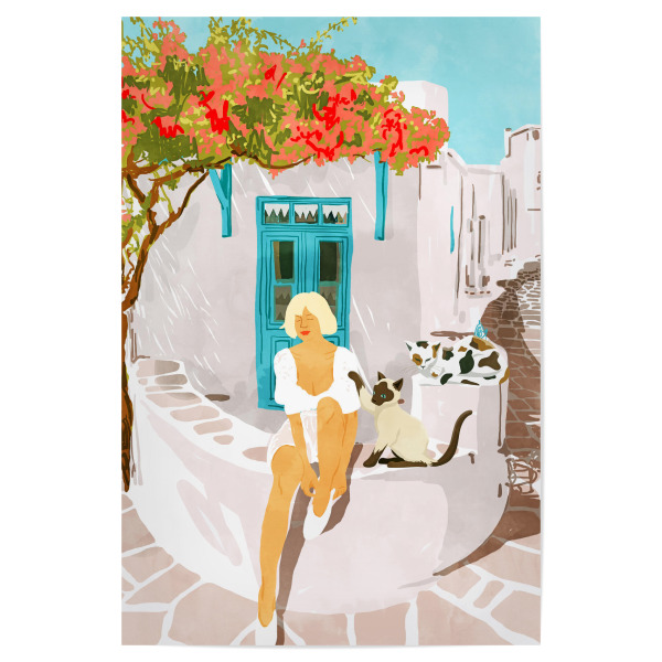 Poster "Greek Vacay" artboxONE - Tiere,Menschen