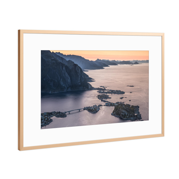 Poster mit Rahmen Kupfer "Lofoten Islands" artboxONE - Natur,Reise