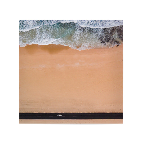 Poster 20x20 cm "Ocean drive" artboxONE - Natur,Reise,Reise / Strand und Meer,Automobile