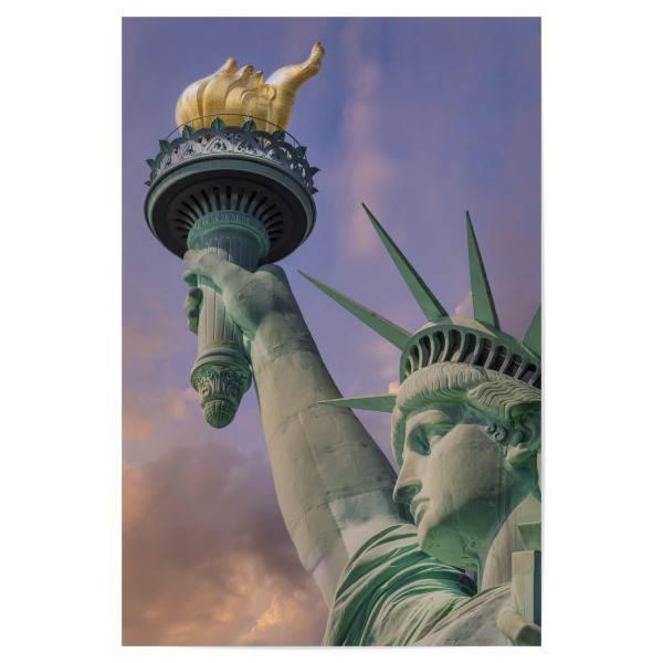 Poster 30x20 cm "Freiheitsstatue Sonnenuntergang" artboxONE - Städte,Städte / New York,Architektur