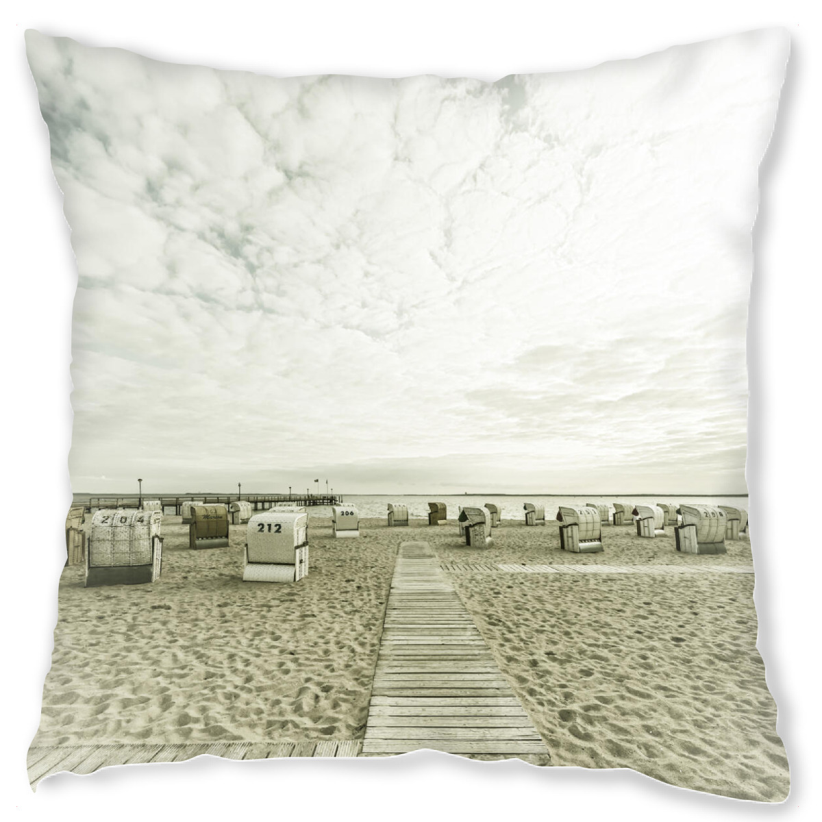 Design-Kissen "PELZERHAKEN Abendatmosphߤre" artboxONE - Natur,Reise / Strand und Meer