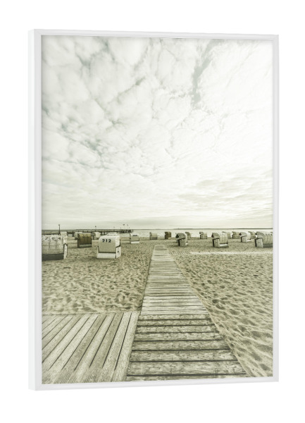 Poster mit weißem Rahmen "PELZERHAKEN Abendatmosphäre" artboxONE - Natur,Reise / Strand und Meer