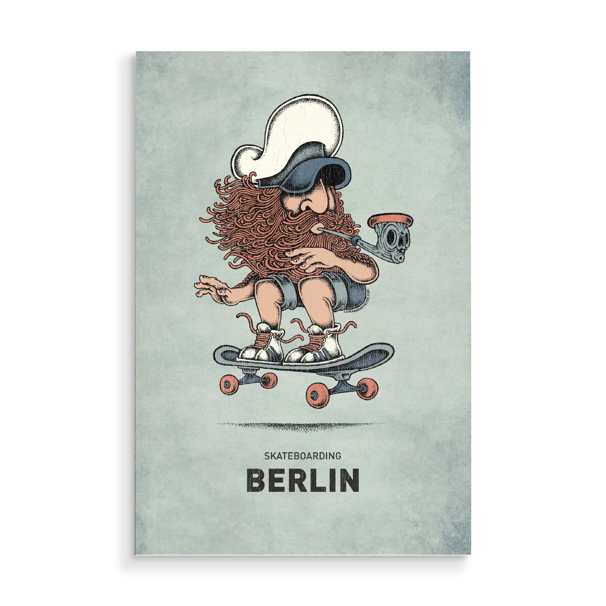 Holzbild "Berlin Skateboard" artboxONE - Städte,Städte / Berlin,Reise,Streetart,Lustig