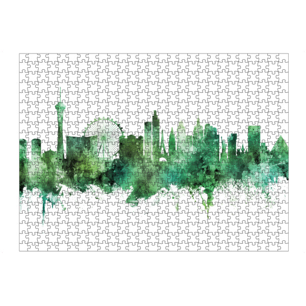 Puzzle Ravensburger "Las Vegas Nevada Skyline Green" artboxONE - Städte,Städte / Las Vegas