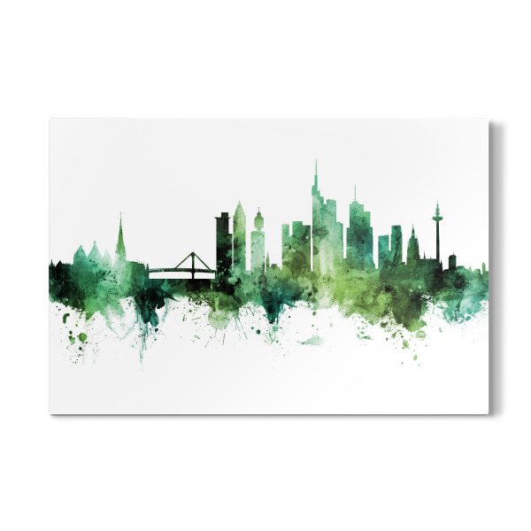 Galerie-Print "Frankfurt Germany Skyline Green" 30x20 cm artboxONE