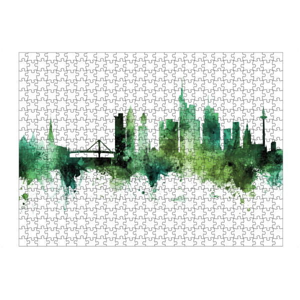 artboxONE Puzzle "Frankfurt Germany Skyline Green" artboxONE - Städte,Städte / Frankfurt