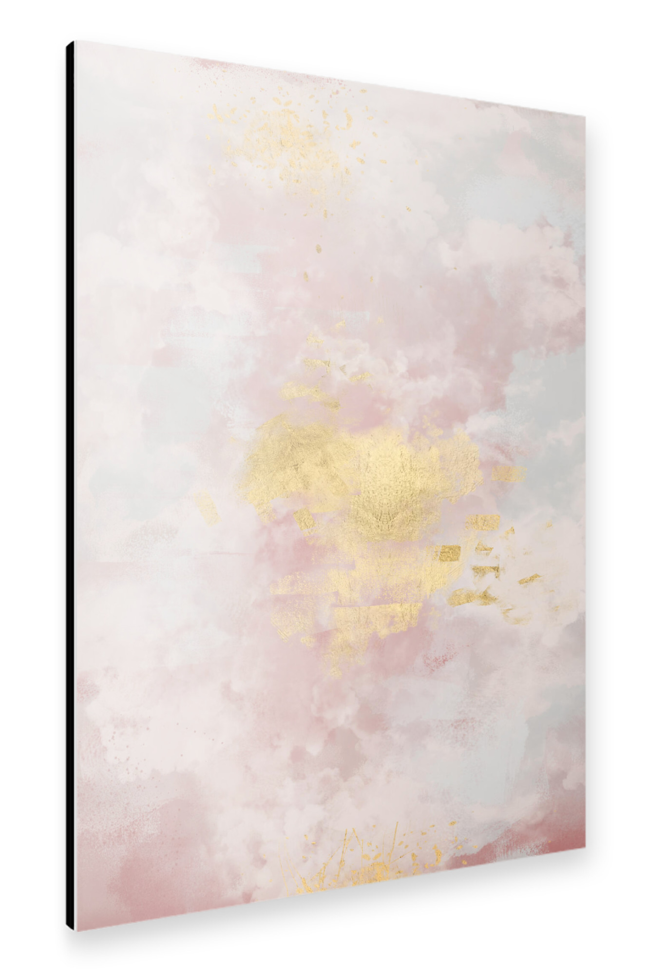Alu-Dibond "ROSE Abstrakt Gold" 75x50 cm artboxONE