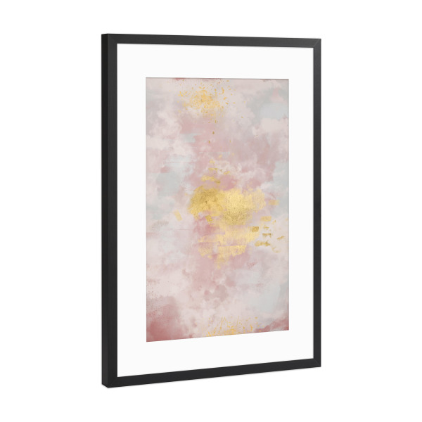 Poster mit Rahmen Schwarz (Metallic) "ROSE Abstrakt Gold" artboxONE - Abstrakt - Abstract,Abstrakt,Marble,Marmor