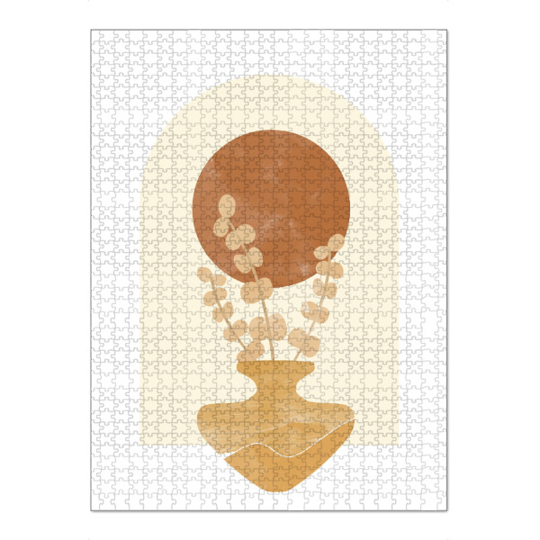 Puzzle Ravensburger "Yellow Vase" artboxONE - Floral,Abstrakt,Geometrie