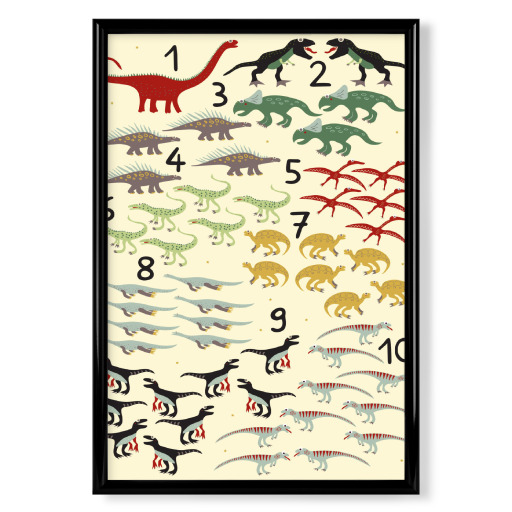 Dinosaurier Zahlen 1-10