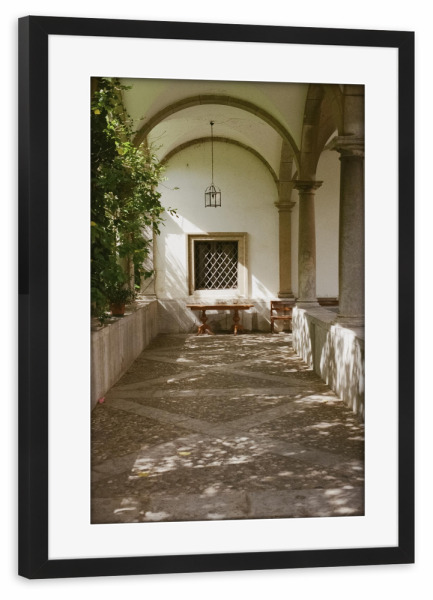 Poster mit Rahmen schwarz "Villa in Spain" artboxONE - Reise,Floral,Architektur,Reise / Länder