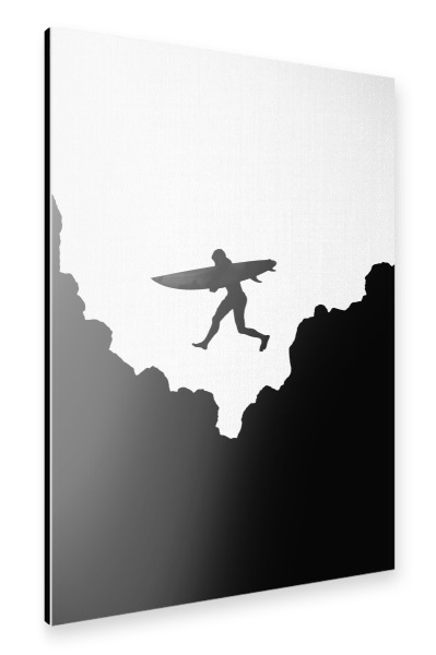 Alu-Dibond "Surf Jump" 30x20 cm artboxONE