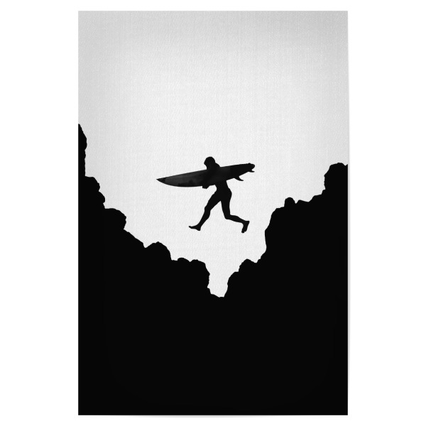Poster 30x20 cm "Surf Jump" artboxONE - Menschen,Reise / Strand und Meer,Sport,Städte / Los Angeles,Männer