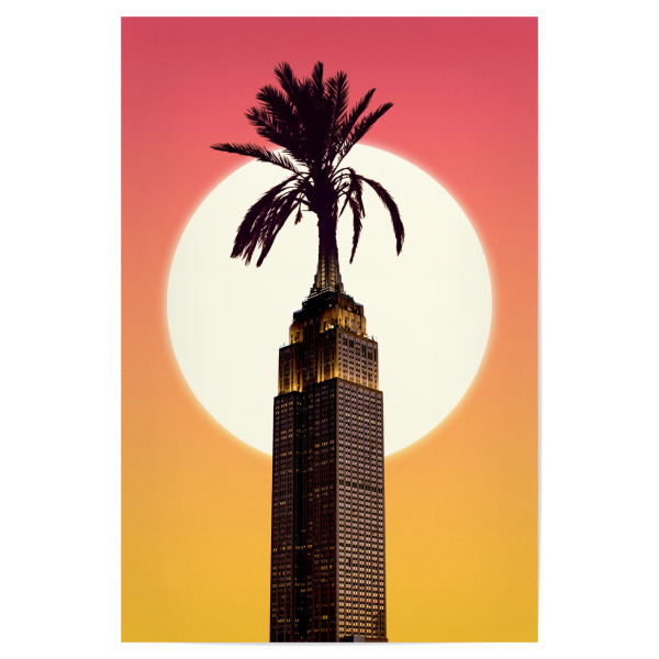 Poster 30x20 cm "Urban Palms" artboxONE - Städte / New York,Natur,Floral,Architektur