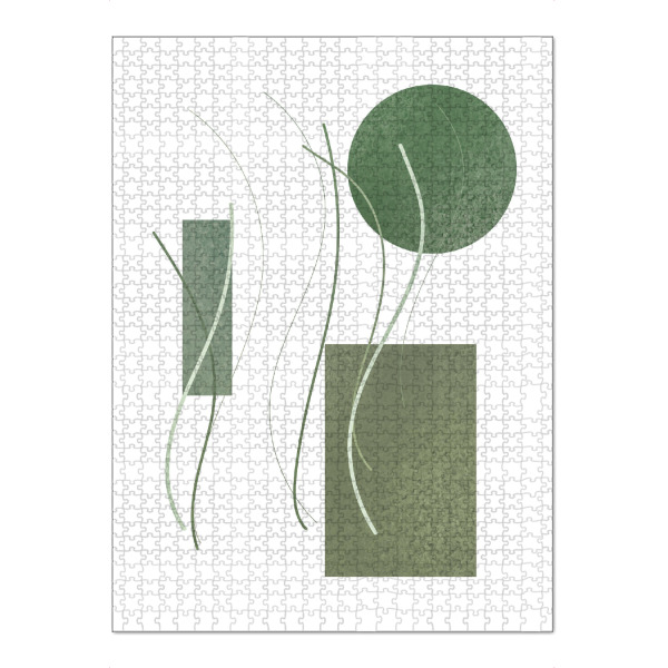 Puzzle Ravensburger "MINIMAL GREEN B" artboxONE - Abstrakt,Geometrie