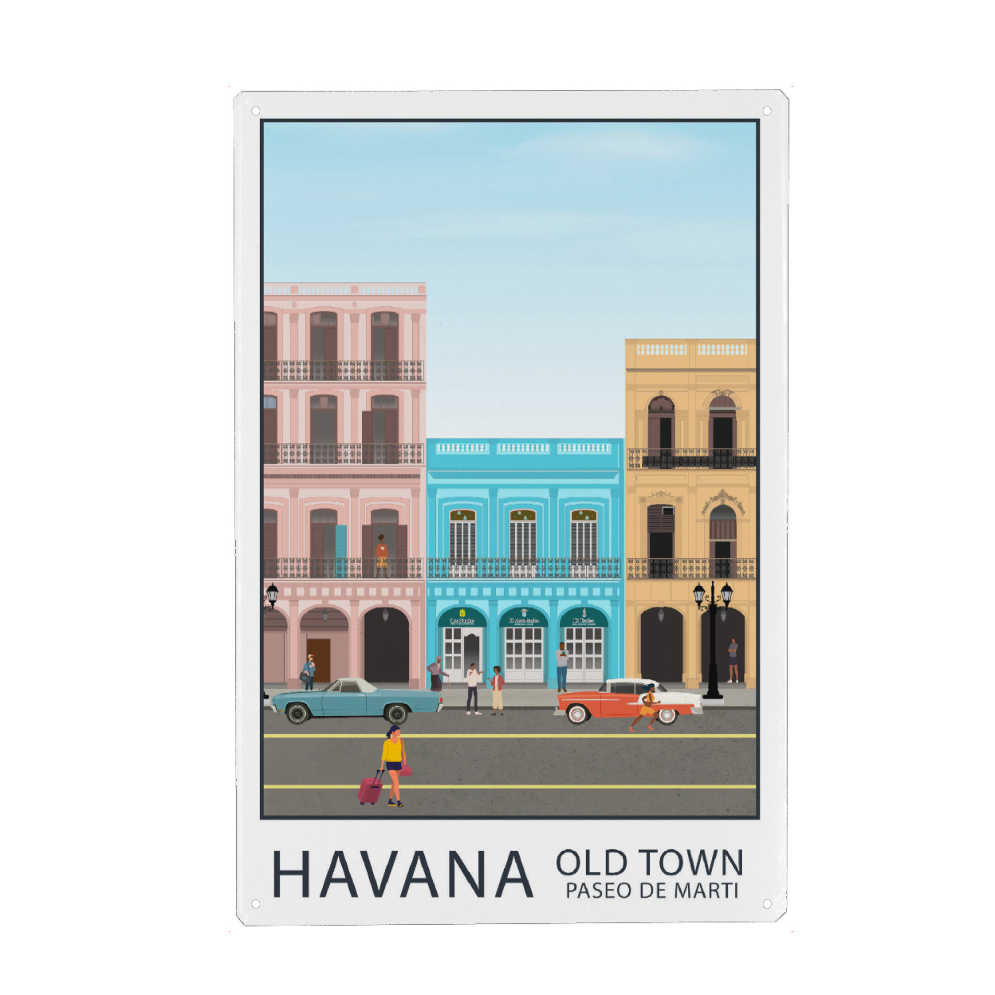 Metall Poster "Havanna Altstadt" artboxONE - Städte,Reise,Architektur