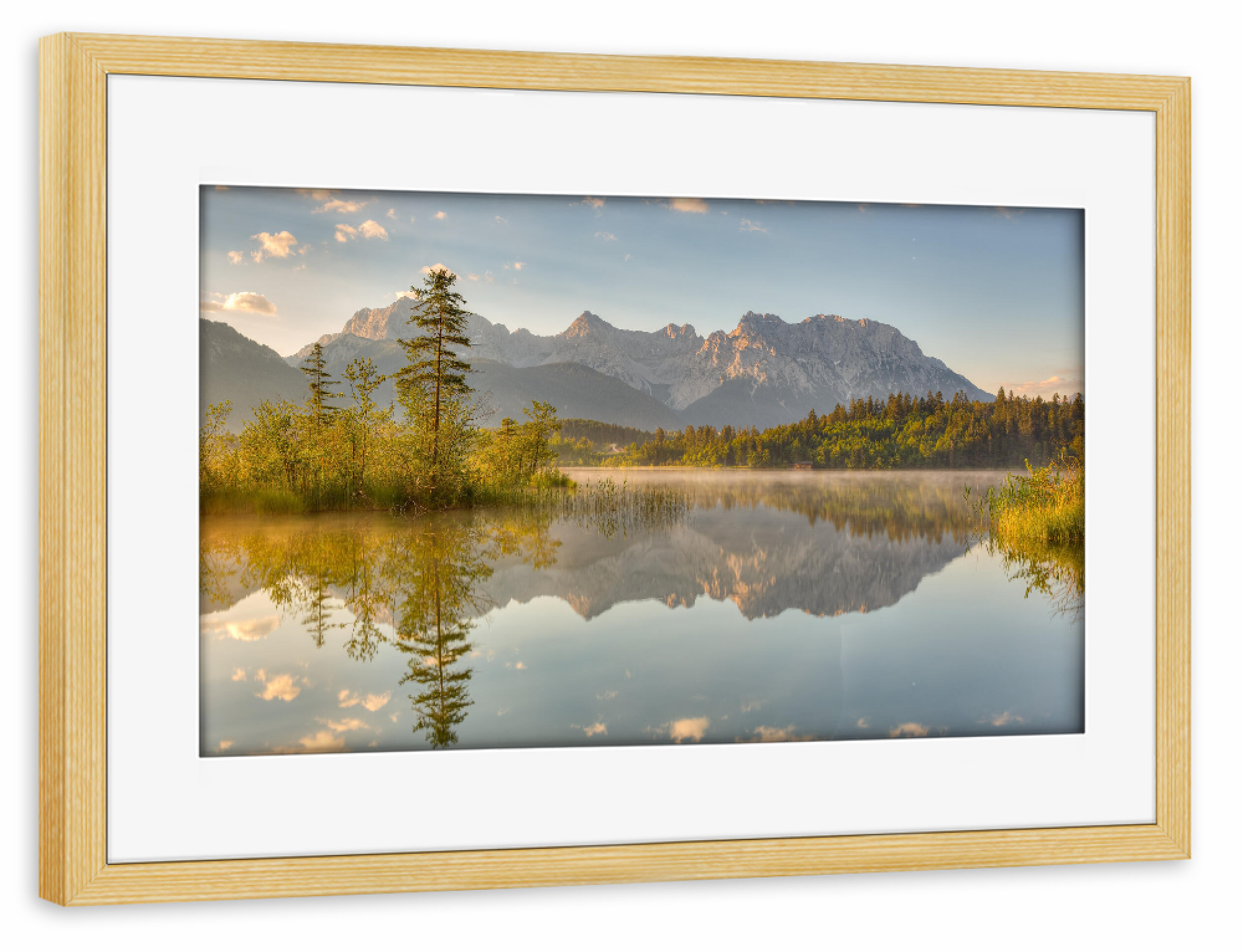 Poster mit Rahmen kiefer "Barmsee in Bayern" artboxONE - Natur,Reise,Reise / Länder